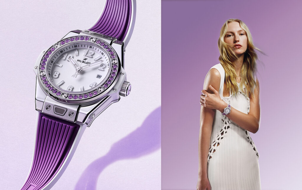 HUBLOT宇舶表BIG BANG悦彩精钢紫色腕表