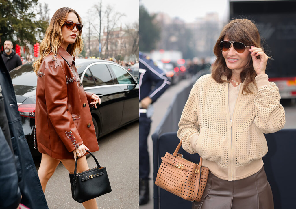Lily James ，Helena Christensen ，手提TOD’S Timeless Top Handle 手袋