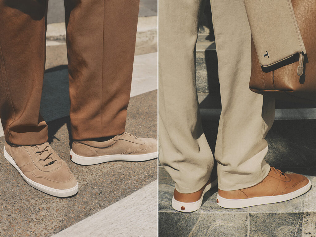  TOD'S 全新标志性单品——Red Dot 都市运动鞋，堪称品牌价值的完美凝练。