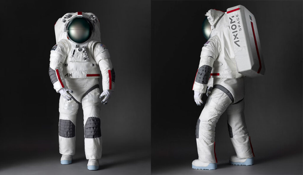 In 2024, Axiom Space and Prada unveiled the Axiom Extravehicular Mobility Unit (AxEMU) spacesuit, marking the first milestone of their collaboration.